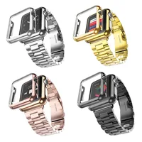 

Newest Solid Stainless Steel Strap Band with Case Cover for Apple Watch i Watch 38/42mm