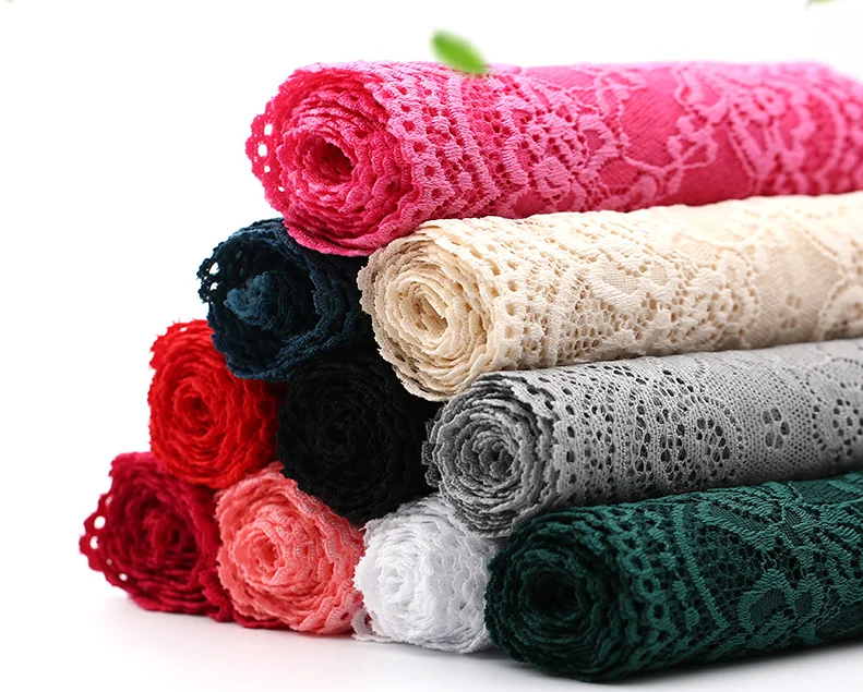 Wholesale White Lace Trim Fabric Roll Flower Lace Trimming Border For