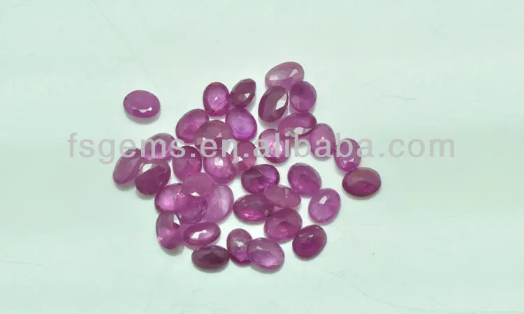 Ruby Glassfilled Gemtones Oval 10*8mm Medium Red Color Price Per Piece