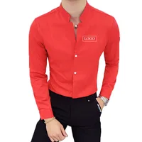 

2019 Spring Autumn Features Shirts Men Solid color Casual Shirt New Arrival Long Sleeve Luxury Casual Slim Fit Male Shirts