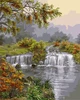 GX8434-40*50 natural water fall landscape picture design oil painting on canvas