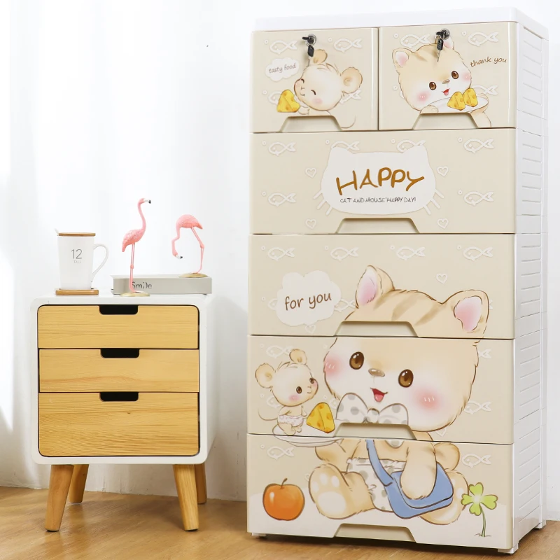 
Baby plastic storage drawers cabinet for clothes 