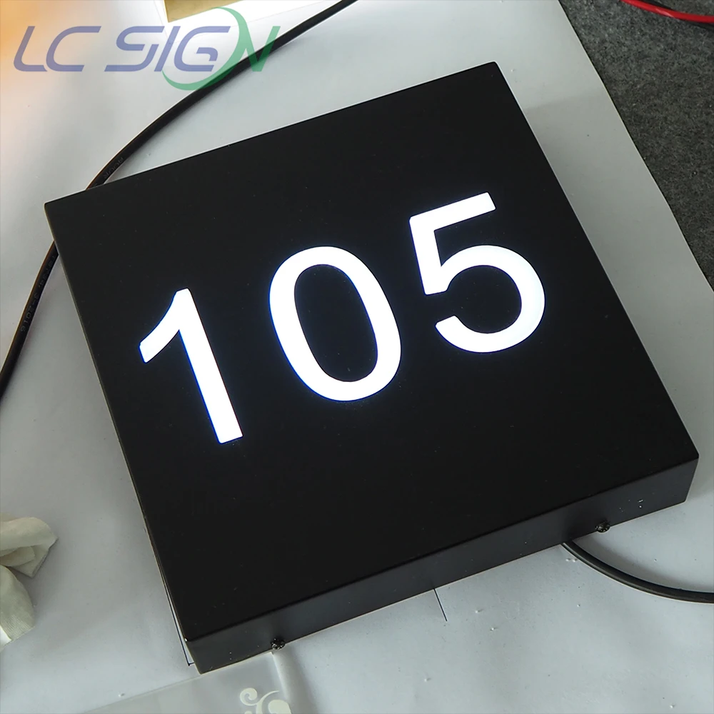 Custom Internal Acrylic Led House Number Sign System,Hotel Door Number