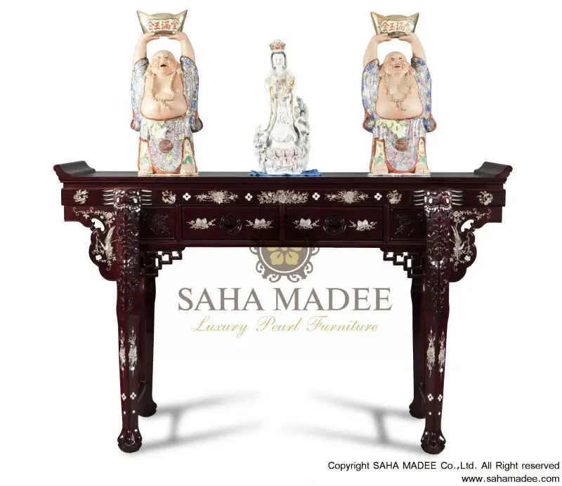 Gods Table Pray Table Rosewood With Mother Of Pearl Inlaid