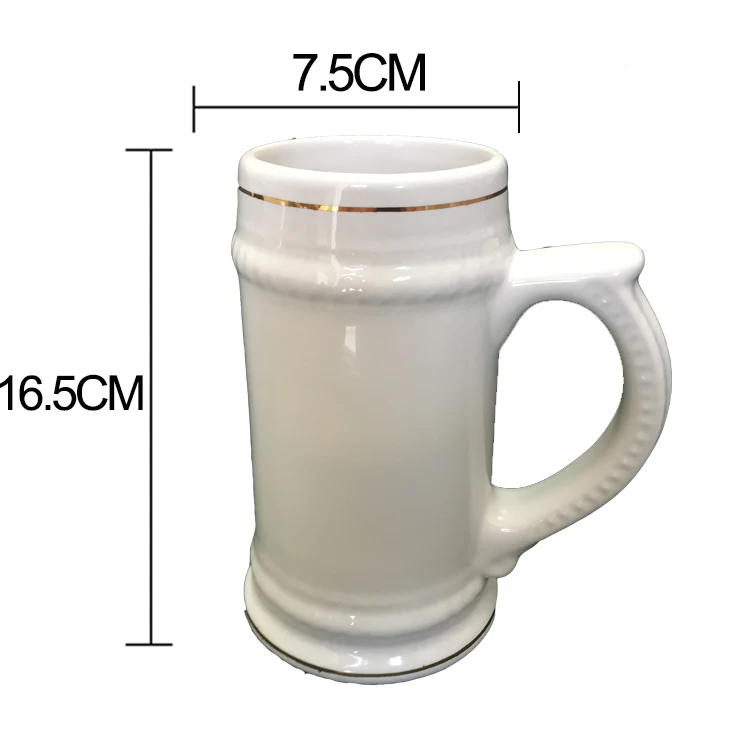 22oz Sublimation White Blank Ceramic German Beer Steins Beeg Mug Beer Stein Mugs Buy German