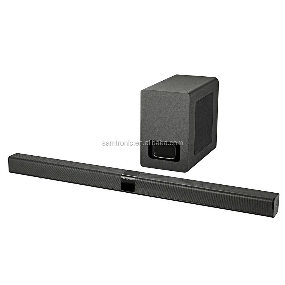 

samtronic wireless 2.1ch wireless sound bar with wireless subwoofer for tv 100W, Black