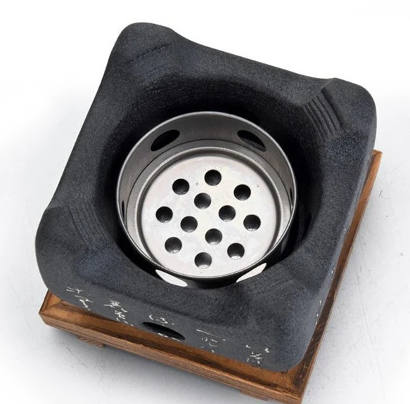 Home Japanese Tabletop Mini Hibachi / Square Clay Charcoal Bbq Grill / Indoor Ceramic Smokeless