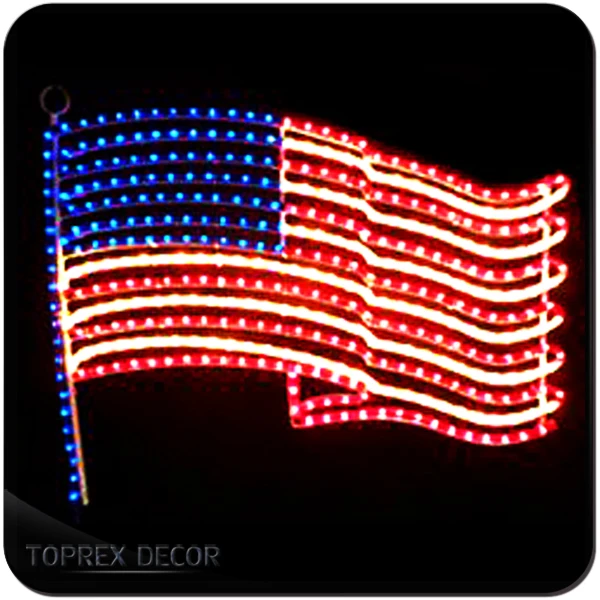 Wholesale 110v America Flag Led Light National Day Net Light - Buy ...