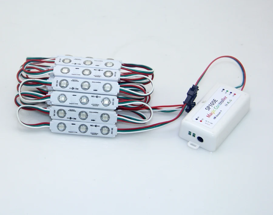 20pcs/string DC12V WS2811 LED full color pixel module with 180degree leds on leds,IP65