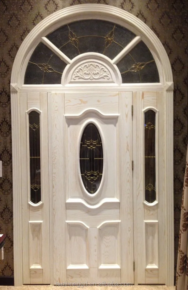 Foshan junfu meilleur blanc porte, porte d'entrée en bois massif ...