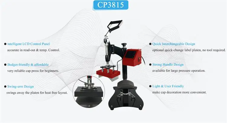 Clearance 2IN1 Manual Cap Heat Press Machine 0