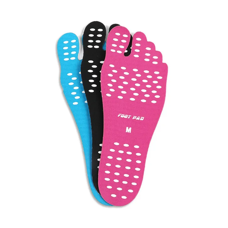 

2018 High Quality Wholesale Hot Selling Summer Holiday Beach Waterproof Nakefit Foot Pad Sticker Pad Insoles, Pink,blue, black