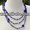Success Blue Glass & Seed Beaded Necklace - Kenya