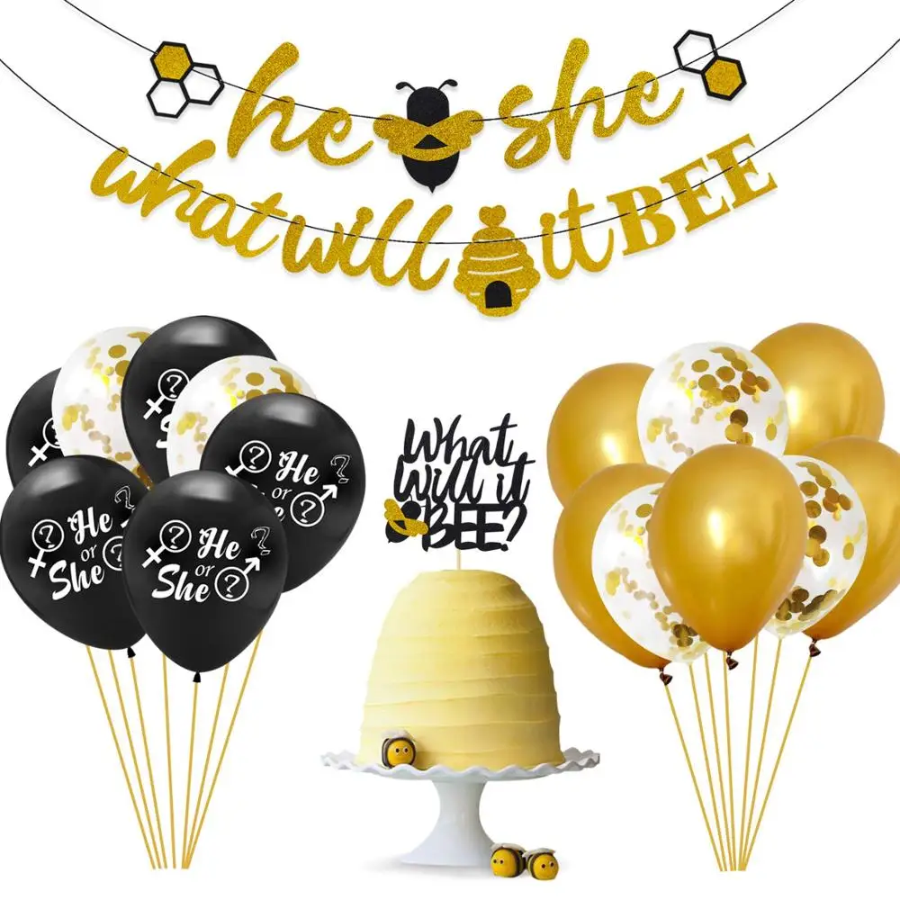 Bumble Bee One Cake Topper - Boy Girls Bee Honey Theme First Birthday Party  Decoration, Gold Glitter 1st Bee Cake Decor - AliExpress