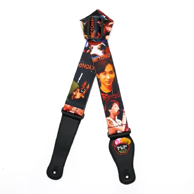 

2019 new style custom Heat Transfer Polyester guitar belt guitar strap