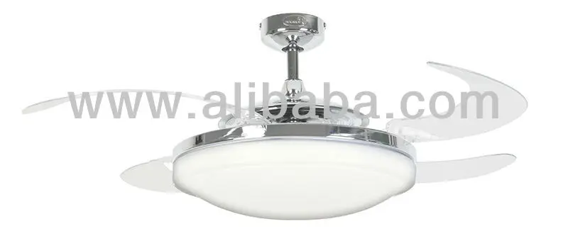 Fanaway Evo2 Endure Chrome Ceiling Fan With Clear Retractable