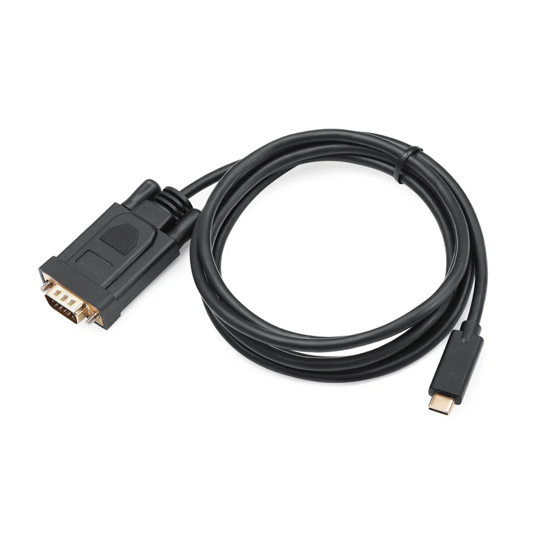 

USB Type C to VGA Male to male USB 3.1 cable adapter for New Macbook Google Chromebook PixelDell XPS 13 15