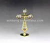 24K Gold Plated Cross Stand for decoration with crystals