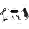 KF concept Lavalier Microphone with 6m cable, compatible to mobile phone, computer, camera, built-in Lithium battery