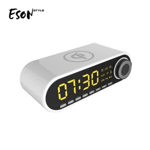 Eson Style 10W Wireless Charger Bluetooth Speaker & Clock