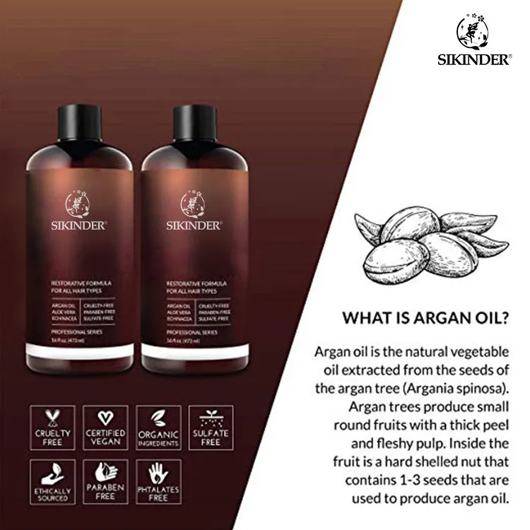 Natural Plant Moisturizing Argan Oil Shampoo Without Chemicals - Buy ...