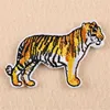 New innovations advertising stock iron on 3d silk tiger embroidery patch
