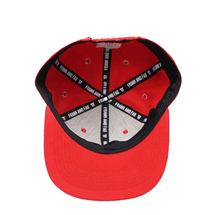 Embroidery Custom 6 Panel Cotton Red Snapback Hat - Buy Red Snapback ...