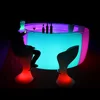 hot sale portable rgb color lighting led mobile wine bar counter plastic illuminated led glow outdoor furniture for party event