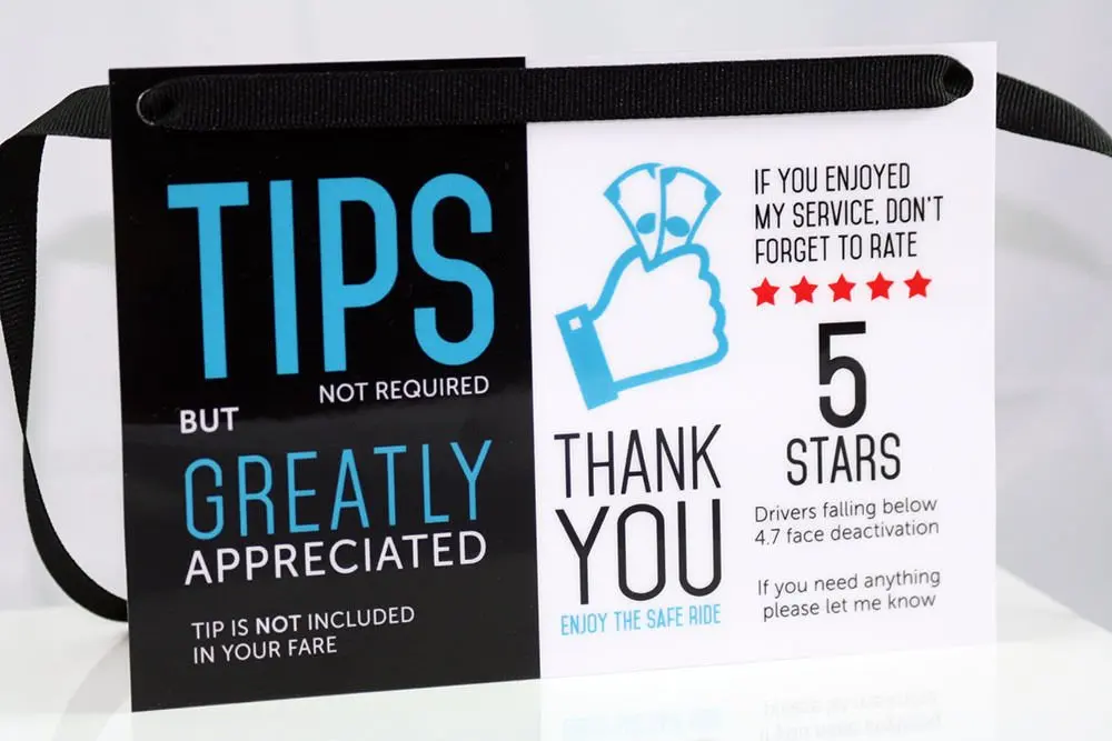 Printable Lyft Tip Signs