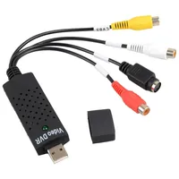 

usb 2.0 audio and video easy capture black Color and Composite+S-Video+Audio L/R Input easycap