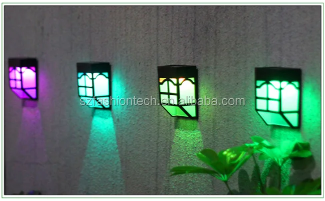 Waterproof Solar Powered LED Wall Light, for Outdoor Landscape Garden Fence Yard Lawn Lighting & Decoration