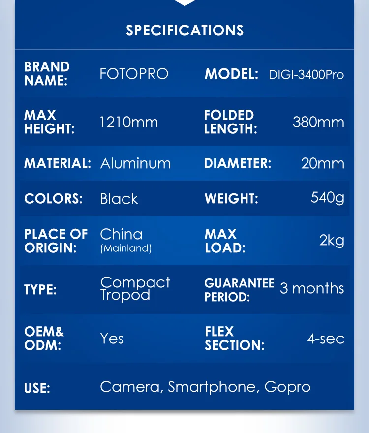 aluminum tripod,compact tripod,4 sections flexible,3 months warranty,OEM ODM available,tripod for camera smartphone,gopro