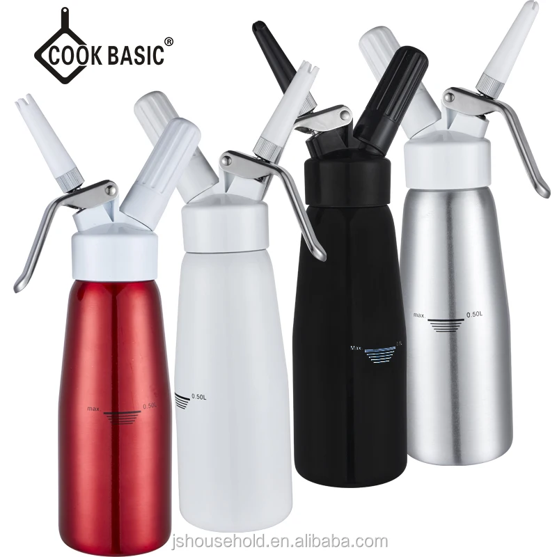 

Professional Whipped Cream Dispenser With Plastic Handle Cream Whipper JS-CW002, Customized
