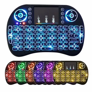 7 Color Backlit i8 Wireless Keyboard 2.4GHz Touchpad Fly Air Mouse PC TV PS3