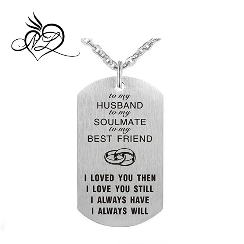 husband dog tag necklace
