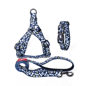 Image of custom nylon dog collar and pet harness belong to innovative pet products