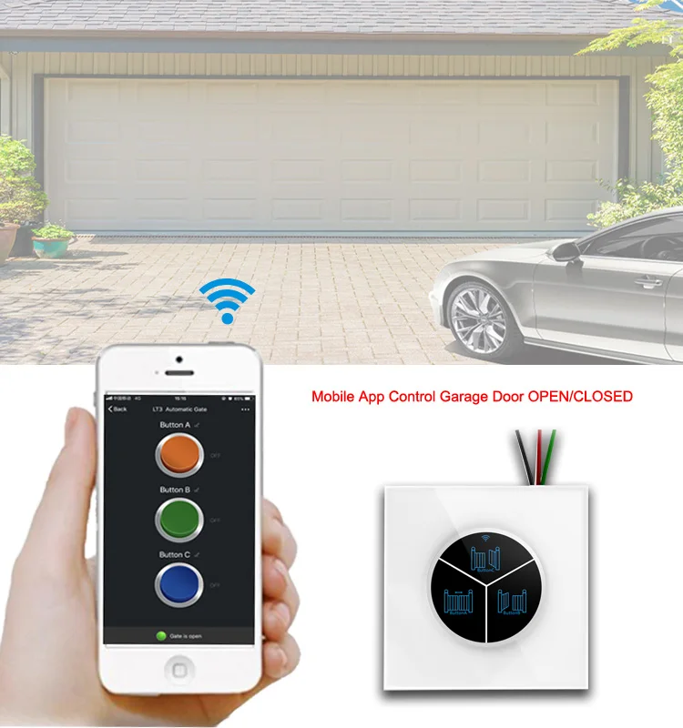 Phone App Remote Control Garage Door Opener Switch Alexa Voice
