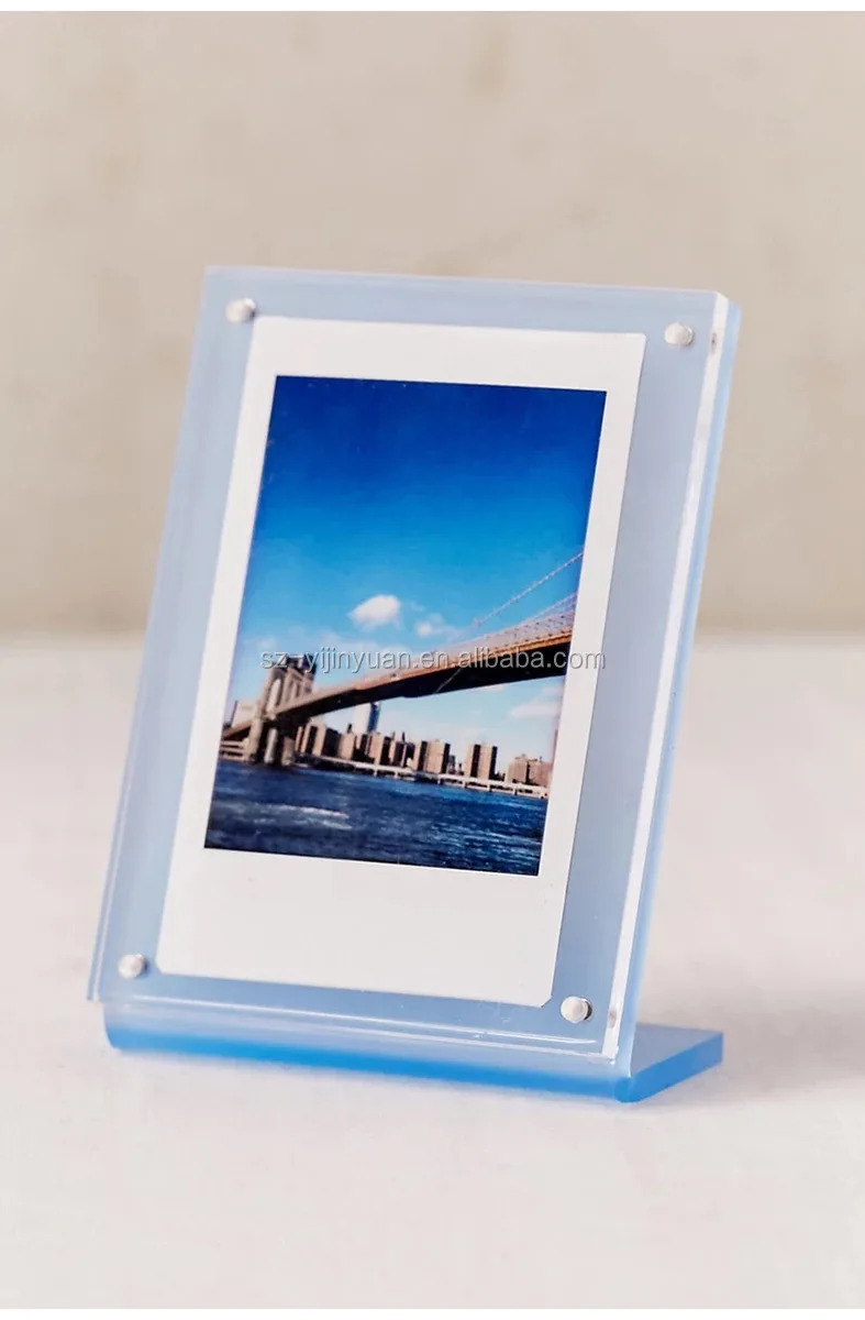 L Shape Mini Acrylic Frame Photo Frame For Polaroid Photo Buy Acrylic