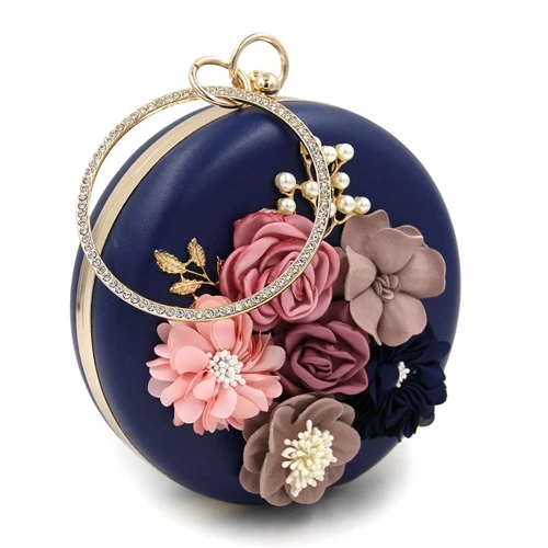 Flower Decorated Clutch Purse Women,Wholesale Latest Ladies Clutch