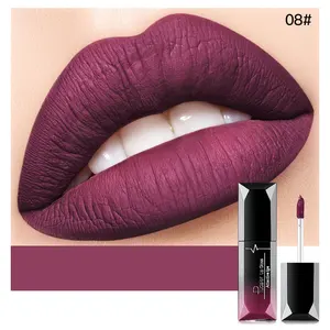 2019 Hot Sale Long Lasting Glitter Attractive Matte Lip Gloss 21 Color Liquid Lipstick natural waterproof matter lipstick