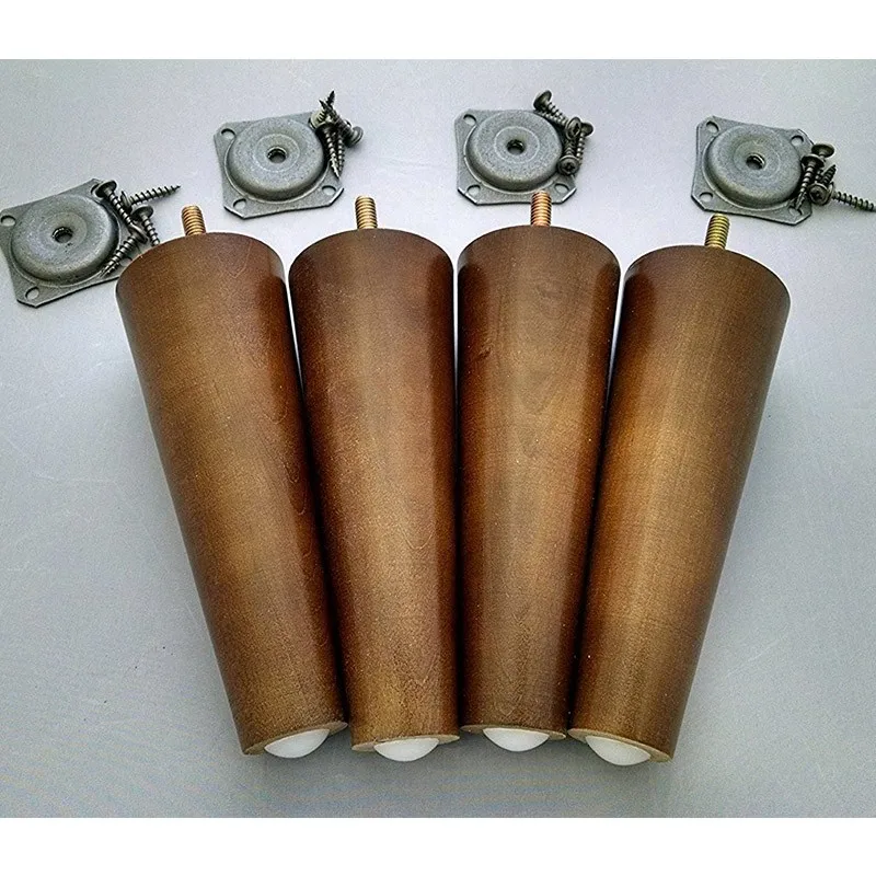 Solid Wood Turned Furniture Legs,Clamp Table Legs,Screw On Furniture