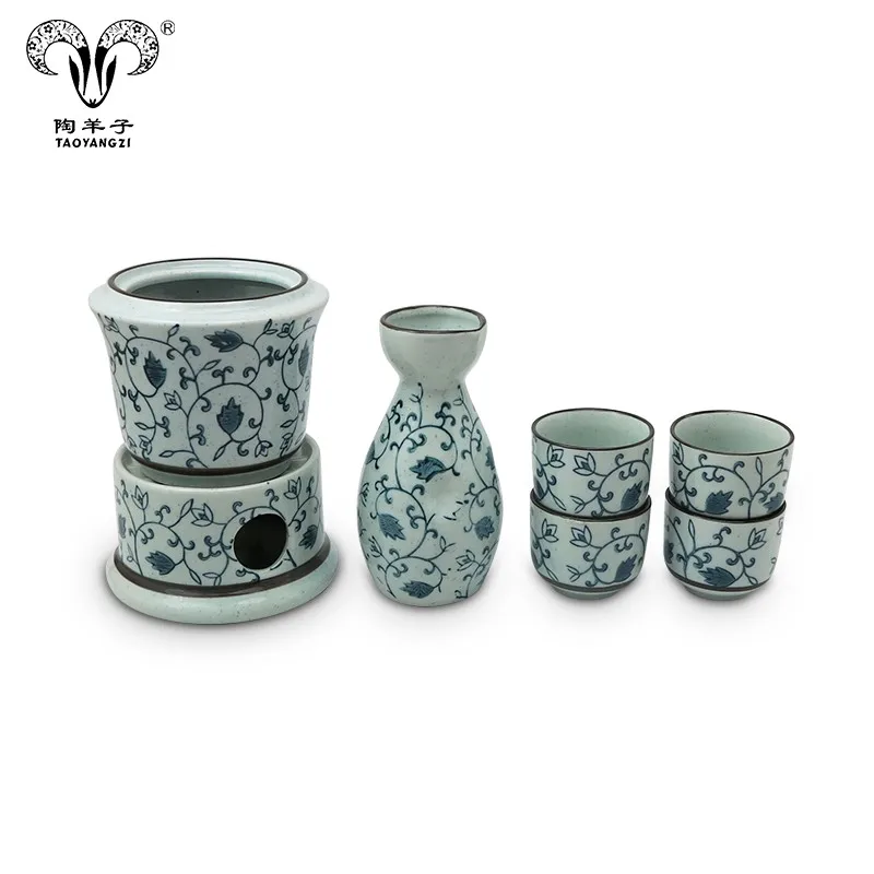 Glazed And Decal Japanese Ceramic Sake Set Of Tableware Buy Sake Set