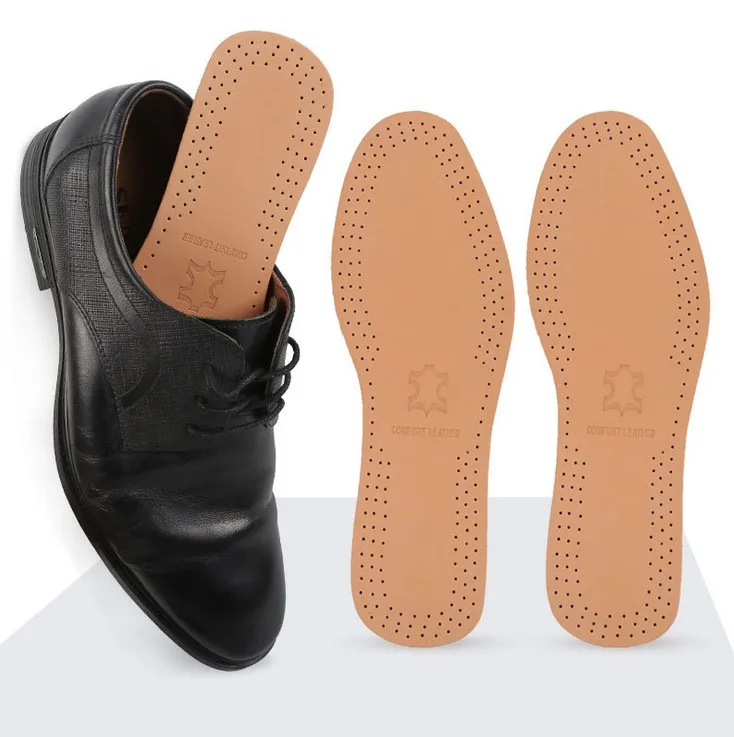 

Insoles wholesale Comfort flat genuine leather and latex material shoe insoles high quality cushion insoles, Dark brown