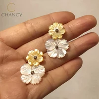 

Latest design high quality natural shell flower earrings for women