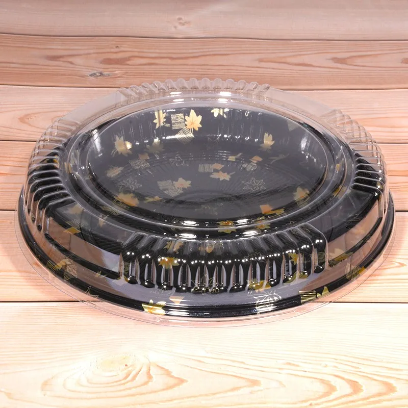 Round Japanese Disposable Food Plastic Sushi Plates Pet Container Buy