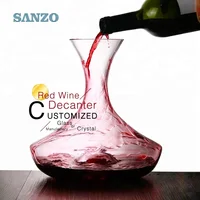 

Eco-friendly Sanzo Handmade quality lead free glass crystal wine decanter