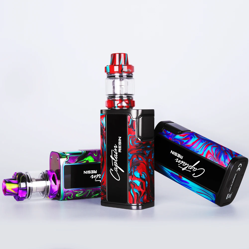 

Ijoy newest Vape Ecigs IJoy Captain Resin Kit 200W dual 20700/18650 battery with Resin 6ml/2ml Sub Ohm Tank