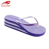 Platform ladies high heel footwear eva wedge flip flops
