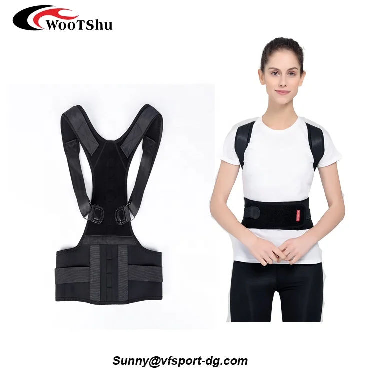 

Adjustable Posture Back Shoulder Supports upper back Posture Corrector, Black
