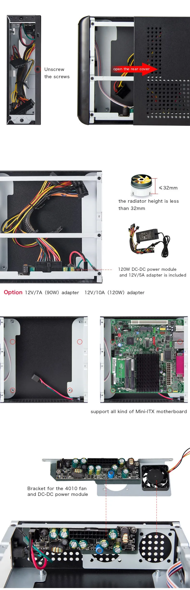 miniitx htpc desktop computer chassis